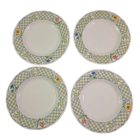 Noritake Homecraft Sonoma Trellis 8.5” Salad Luncheon Plates – Set of 4 - Picture 1 of 16